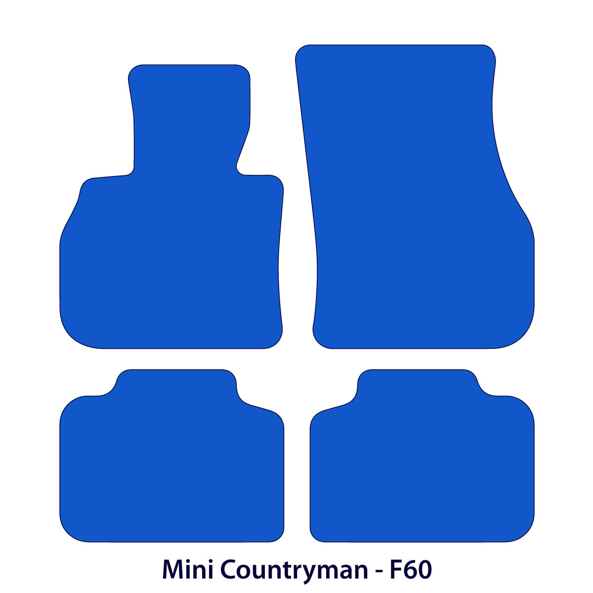 Mini Countryman Velours-Fußmatten 2017–2024 – F60 – Schwarz Exklusiv