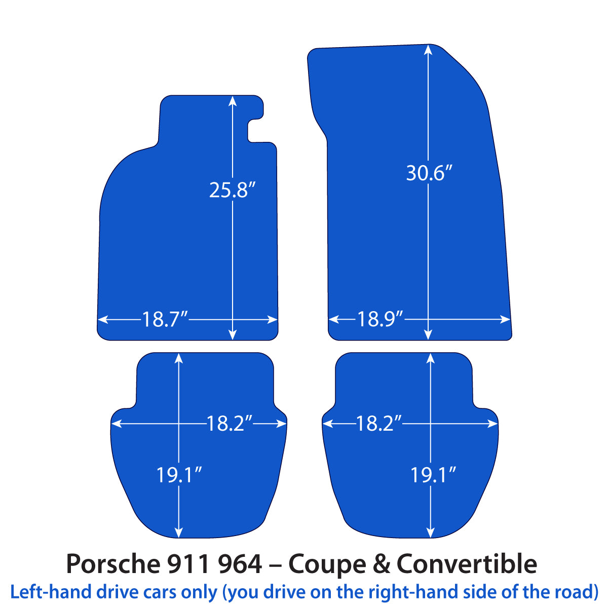 Dywaniki welurowe do Porsche 911 1989-1993 – 964 – Beżowe
