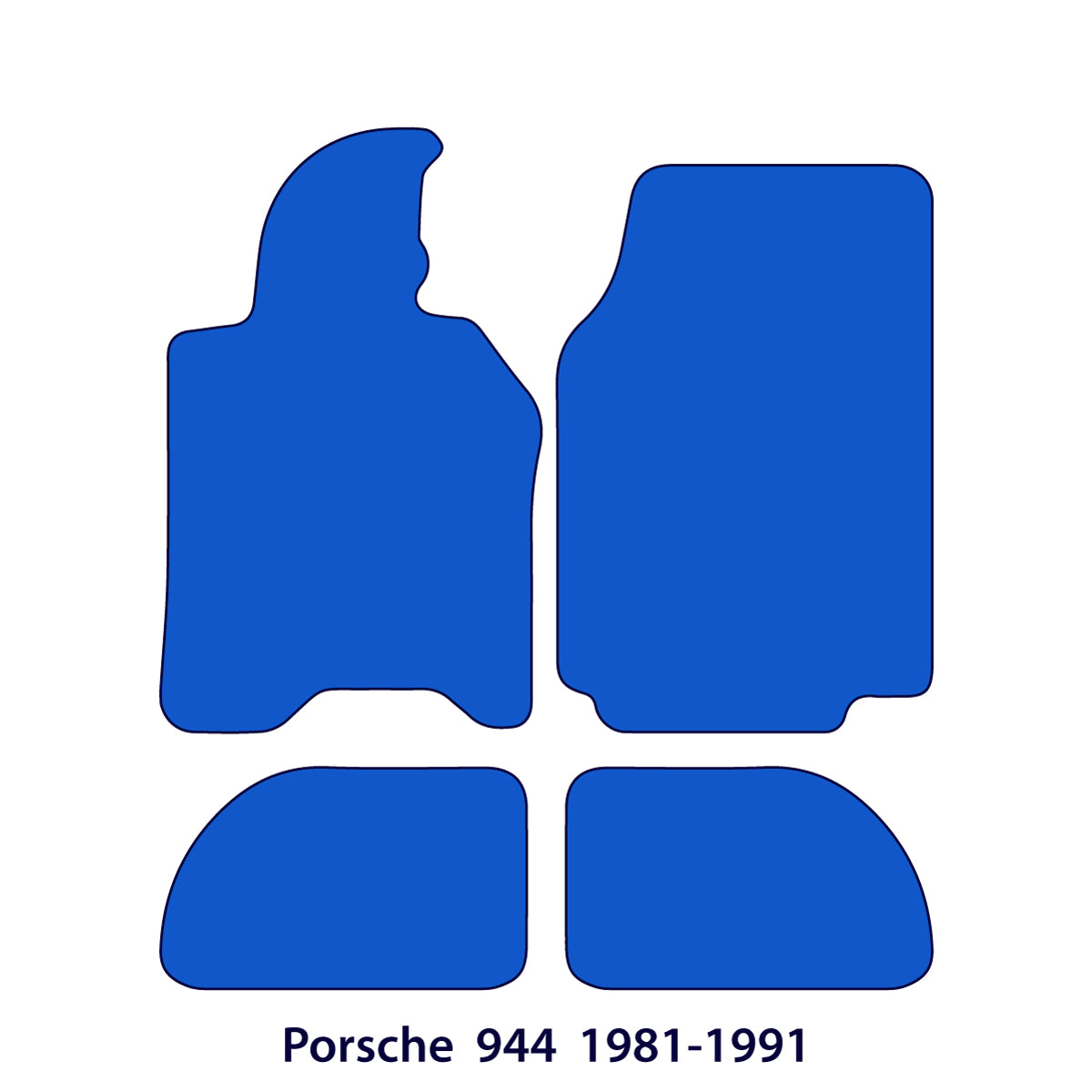 Dywaniki welurowe do Porsche 944 1981-1991 – Czarne Exclusive