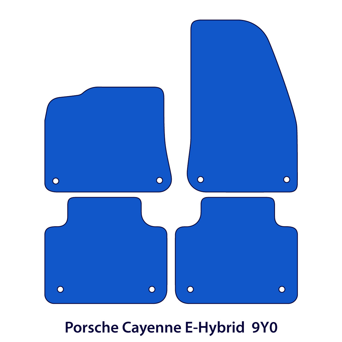 Porsche Cayenne Velours Fußmatten – E-Hybrid – 9Y0 &amp; 9Y3 – Beige