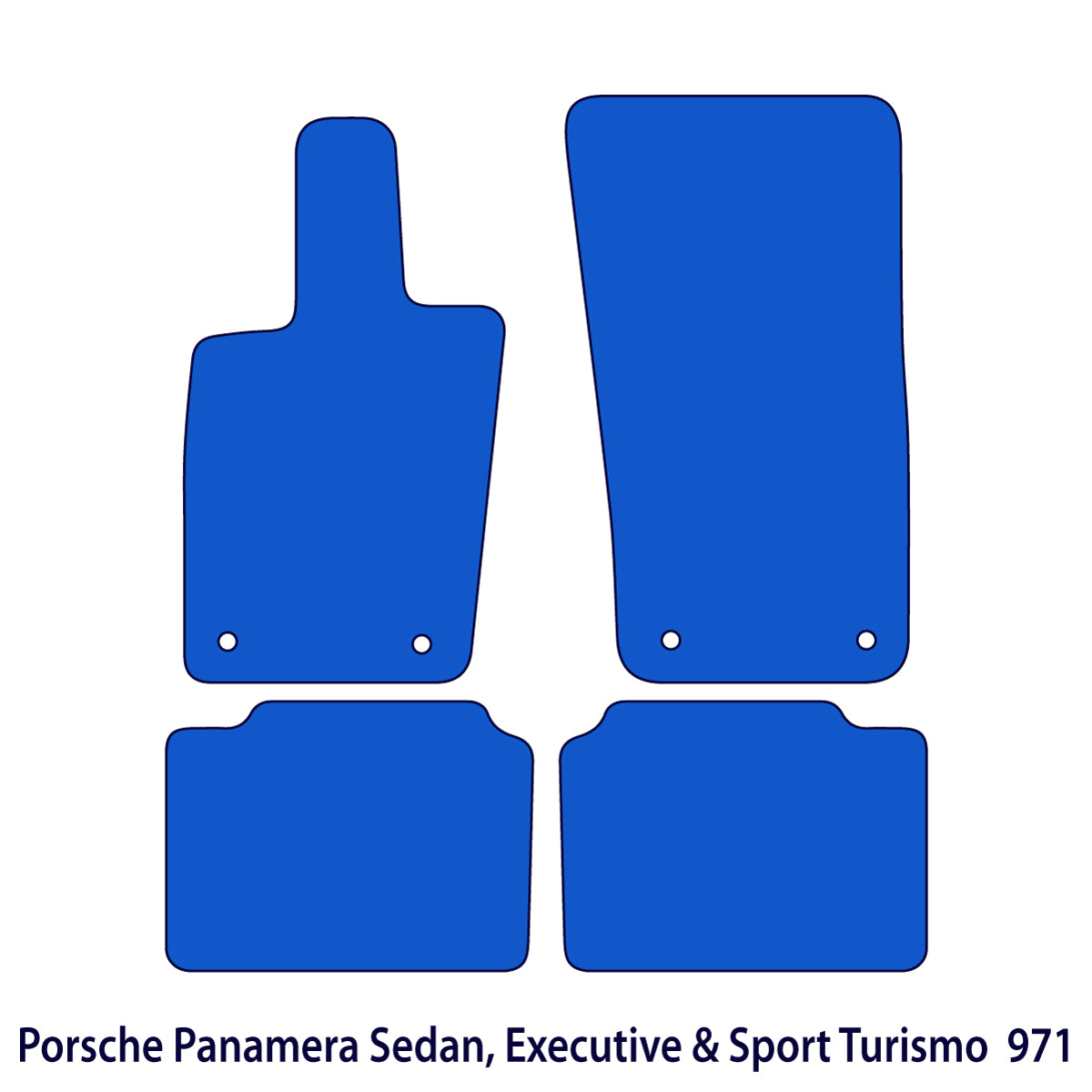 Porsche Panamera Floor Mats – 971 &amp; 972 – Black Exclusive