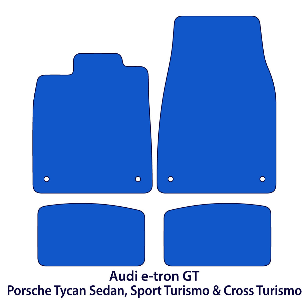 Dywaniki welurowe do Audi e-tron GT 2020-2026 i Porsche Taycan 2020-2026 – Beżowe