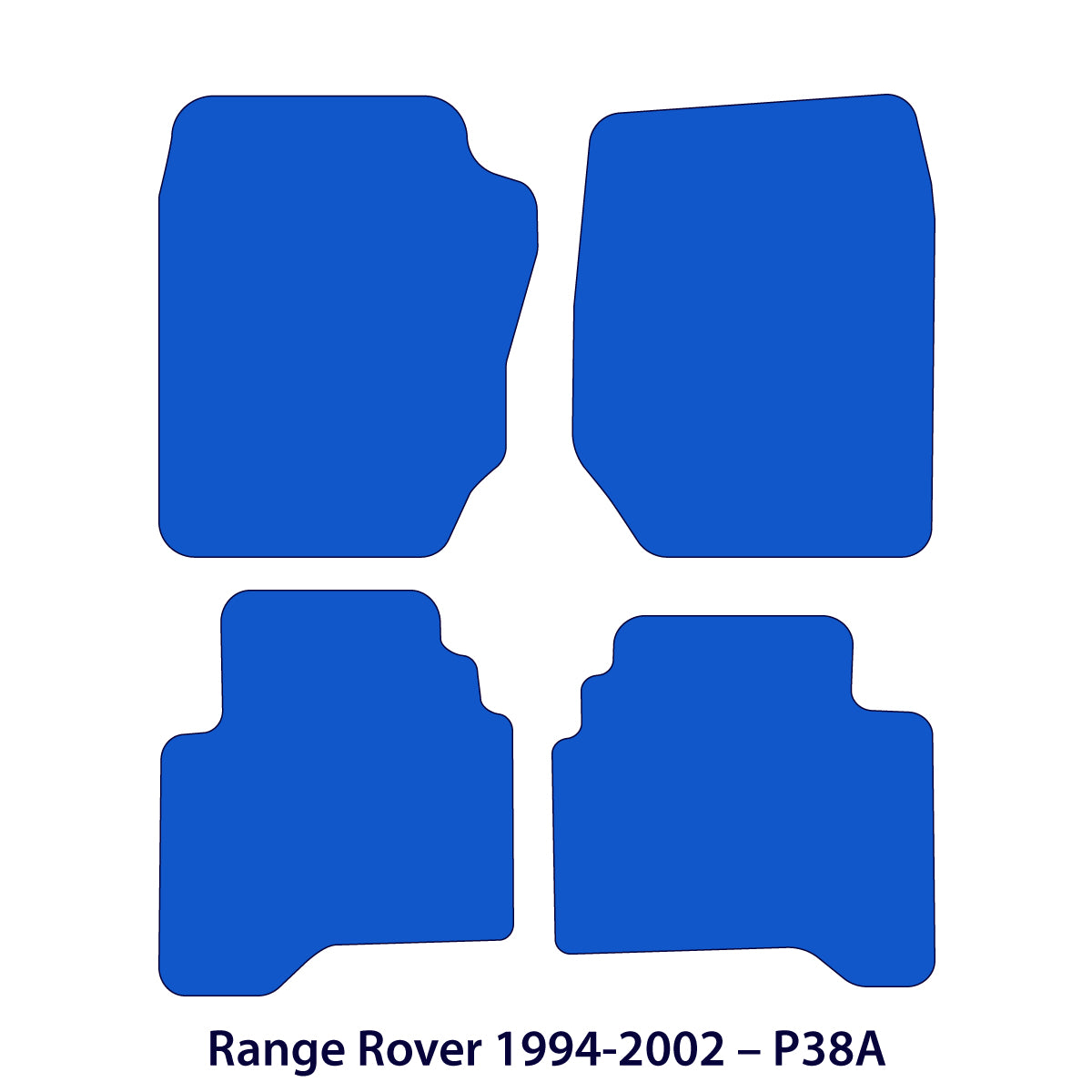 Range Rover Velours-Fußmatten 1994-2002 – P38A – Schwarz Exklusiv