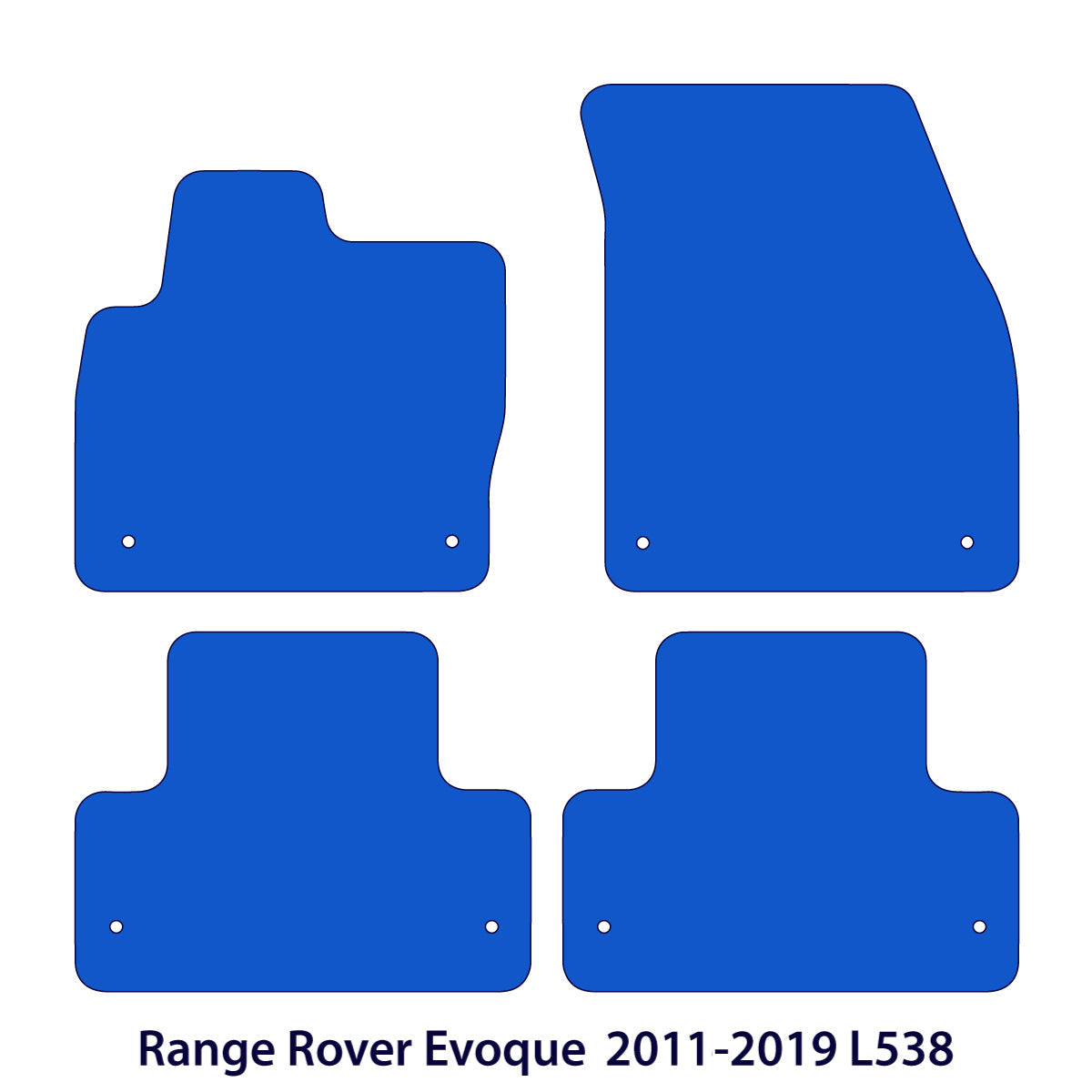 Dywaniki welurowe do Range Rover Evoque 2011-2019 – L538 – Czarne Exclusive