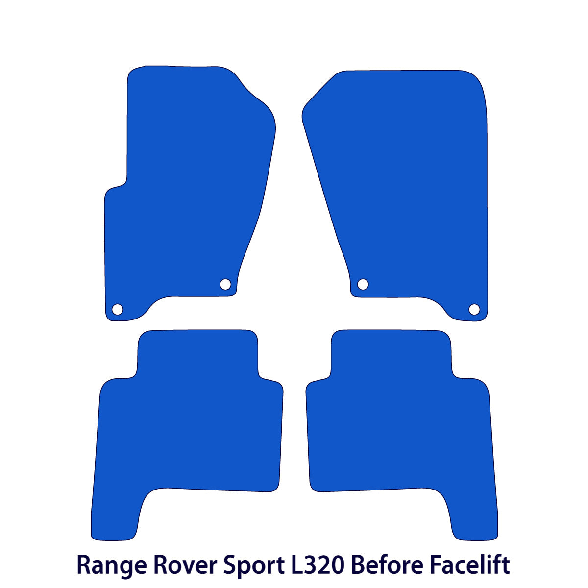 Range Rover Sport Velours Fußmatten 2005-2008 – L320 Vor Facelift – Schwarz Exklusiv