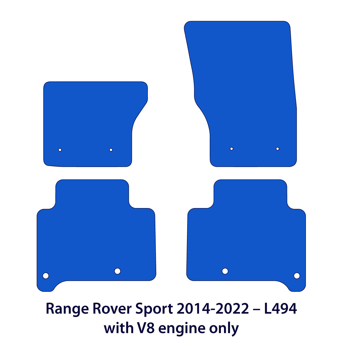 Range Rover Sport Velours Fußmatten 2013-2022 MIT V8 MOTOR – L494 – Beige