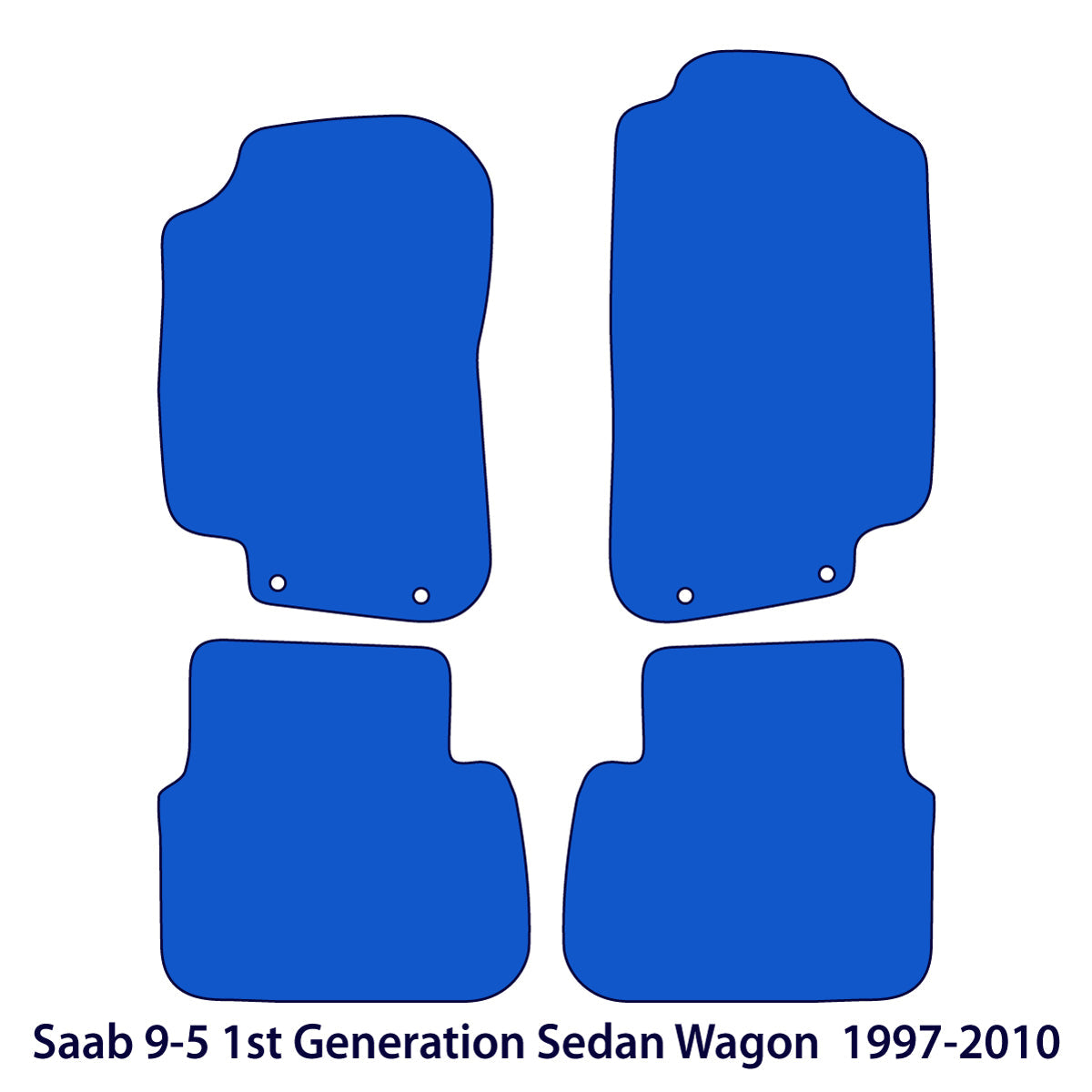 Saab 9-5 Velour Floor Mats 1997-2010 – Black Exclusive