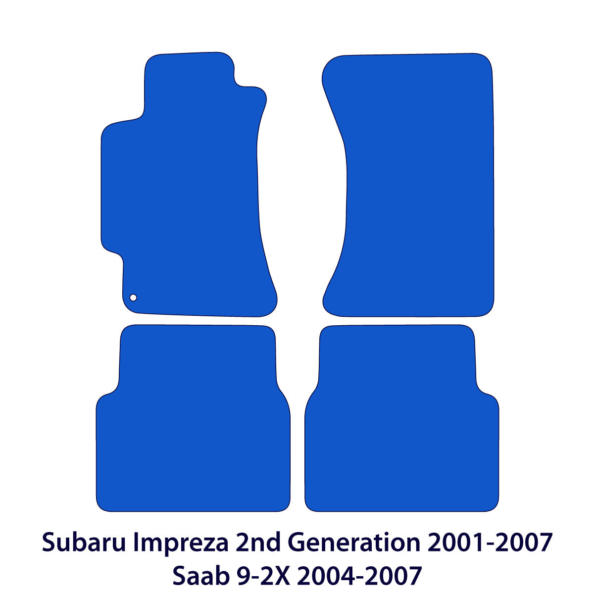 Subaru Impreza 2002-2007 &amp; Saab 9-2X 2004-2007 Velour Floor Mats – Beige