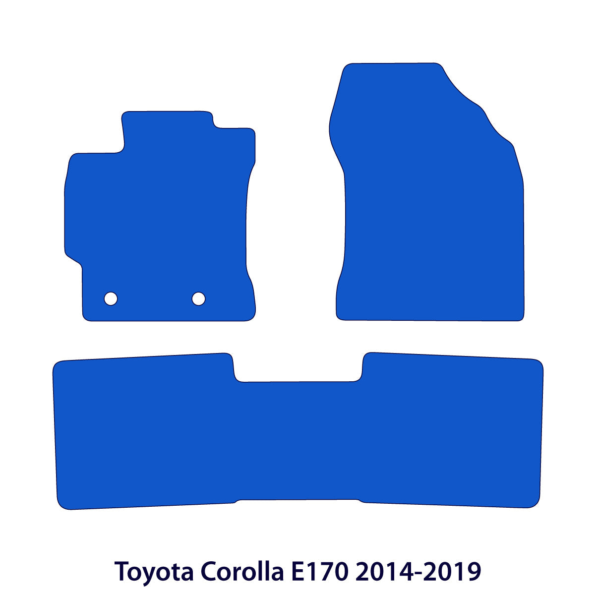 Toyota Corolla Floor Mats – 2014-2019 E170 – Black Exclusive