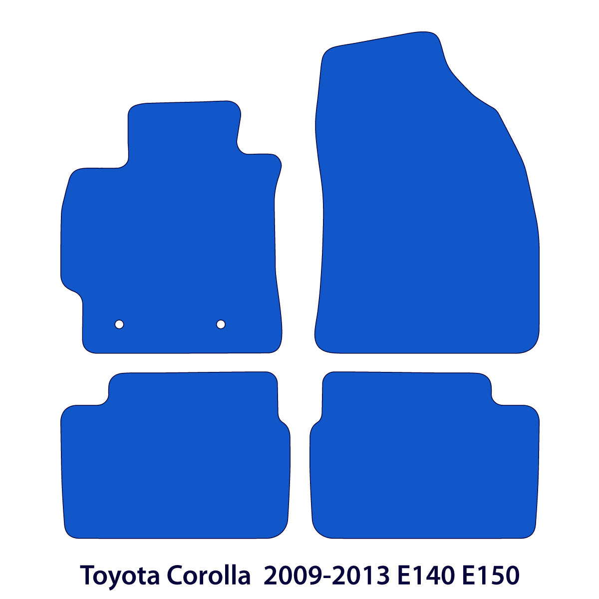 Dywaniki welurowe do Toyota Corolla 2007-2013 – E140 E150 – Czarne Exclusive