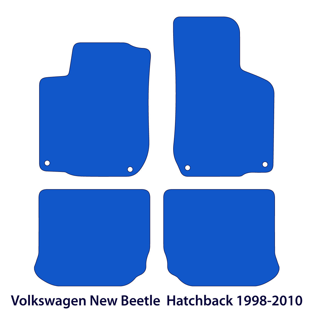 Volkswagen New Beetle Schrägheck Velours Fußmatten 1998–2010 – Beige