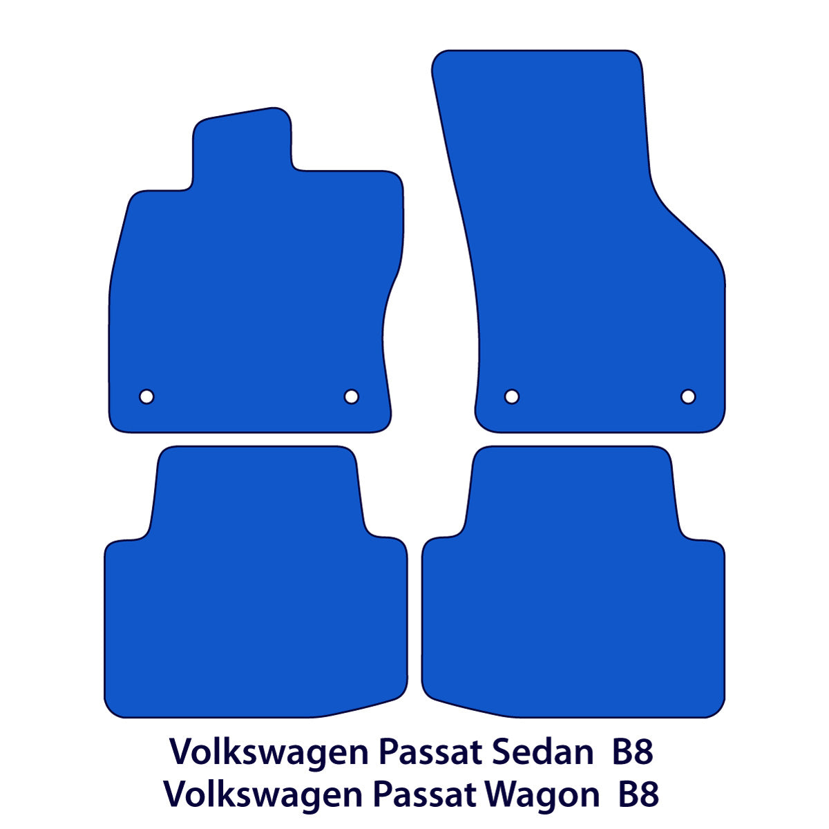 Volkswagen Passat Velours-Fußmatten 2016–2022 – B8 – Beige