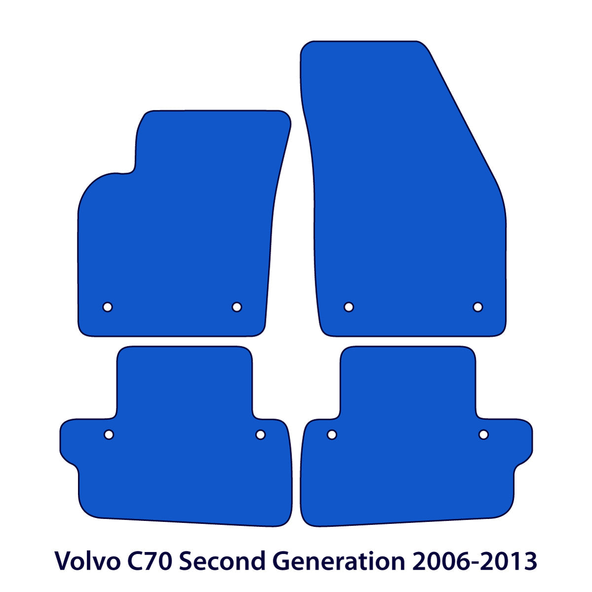 Dywaniki welurowe do Volvo C70 2006-2013 – Czarne Exclusive