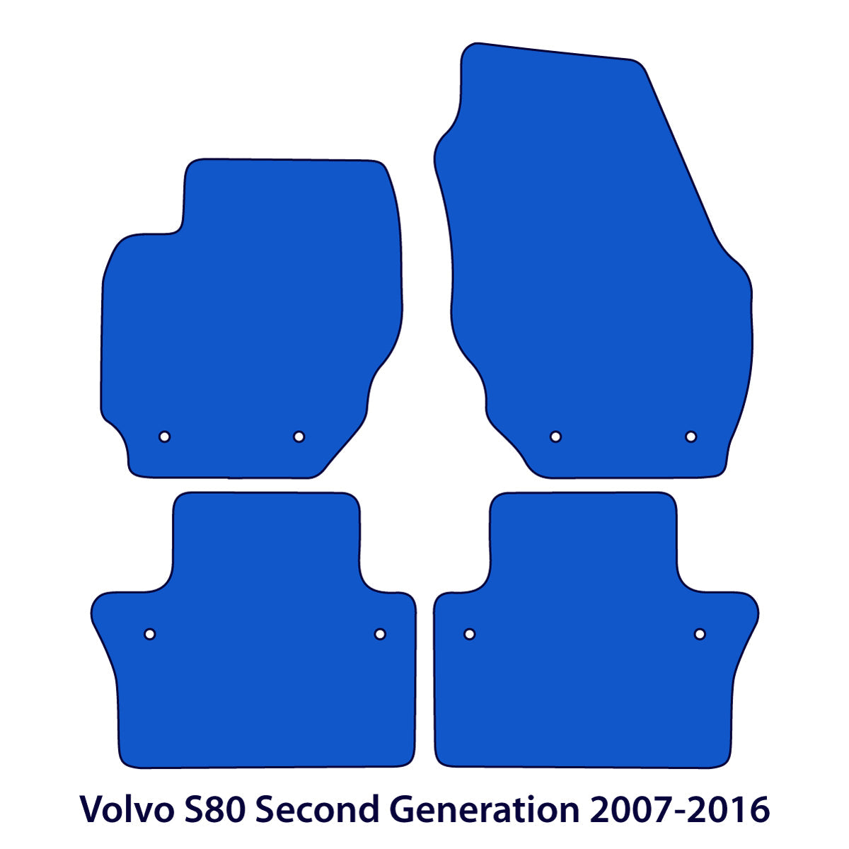 Volvo S80 Velours Fußmatten 2006–2016 – 2. Generation – Beige
